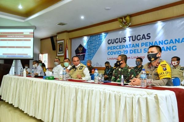 Gubernur Perkuat Koordinasi Gugus Tugas Covid-19 Deli Serdang-Binjai